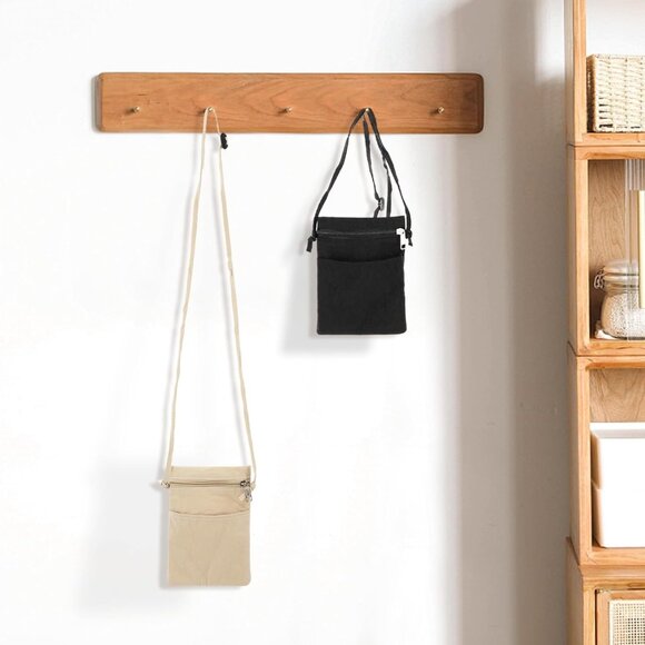 Nylon small black and khaki crossbody phone bags with adjustable straps for wome - Picture 6 of 7